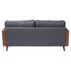 Baxton Studio Harleson Fabric and Wood Sofa Gray/Walnut Brown - 2 of 4
