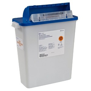 PharmaSafety Pharmaceutical Waste Container 3 gal. Horizontal Entry Case of 10 - 1 of 3