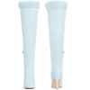 BLISSFUL STEP Women's Faux Fur High Heels Pointed Toe Fluffy Over the Knee High Boots - 2 of 4