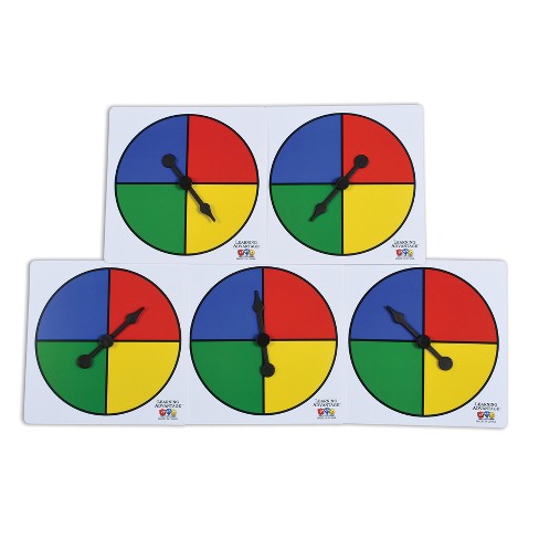 Learning Advantage® Four-color Spinners - Set Of 5 : Target