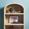 Modern 5 Shelf Open Arched Bookshelf - Black - 2 of 4