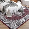 coucheta Vintage Neutral Printed Pattern Area Rug, Washable Boho Stain-Resistant Non-Slip Large Soft Carpet, for Living Room, Bedroom, Home Office - 2 of 4