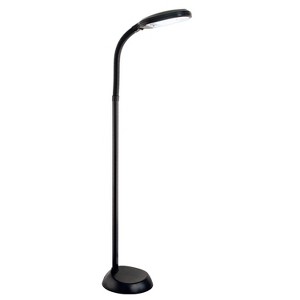 Hydrofarm Agrobrite FLF27DF 27W 120V Indoor Gooseneck Adjustable 48' to 61' Standing Plant Lamp Light with 6 Foot Power Cord, Black - 1 of 4