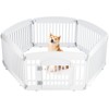 6-Panel Adjustable Pet Playpen with Safety Lock - Indoor/Outdoor Use, White - 2 of 4