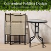 Best Choice Products 3-Piece Patio Bistro Dining Furniture Set w/ Round Textured Glass Tabletop, Folding Chairs - 4 of 4
