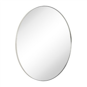 TEHOME Yolanta Circular Round Stainless Steel Framed Wall Mounted Bathroom Vanity Mirror - 1 of 4