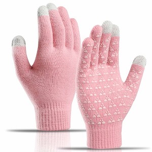 HTUTWOO Winter Gloves, Warm Knit Gaming Touchscreen Gloves for Women Men, Perfect for Sports and Daily Work - 1 of 4