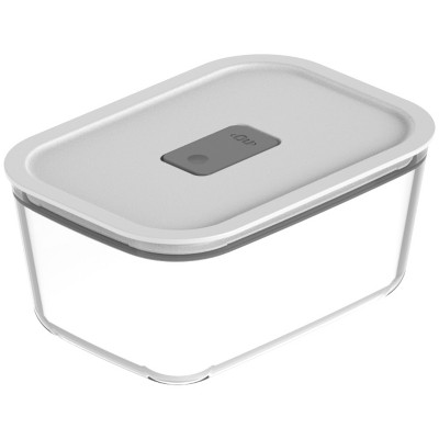 OU Glass Food Storage Container 5 Cup - Oven, Microwave, Freezer & Dishwasher Safe, Airtight Leak Proof Lid with Microwave Valve, Stackable Glass Jar