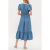 August Sky Women's Split Neckline Midi Dress - 2 of 4