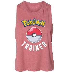 Women's Pokémon Pokémon Trainer Graphic Racerback Tank - Heather Mauve - Small - 1 of 3