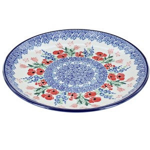 Blue Rose Polish Pottery Ceramika Artystyczna Dessert Plate - 1 of 2