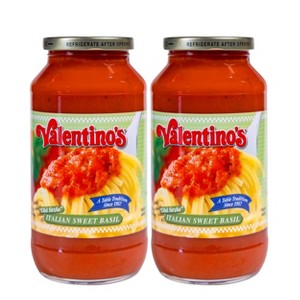 Valentino's 24 oz Traditional Italian Sweet Basil Pasta Sauce - Pack of 2 - 1 of 4