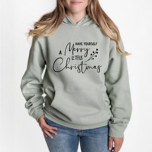 Simply Sage Market Women's Graphic Sweatshirt Farm Fresh Christmas Trees Stars - 1 of 3