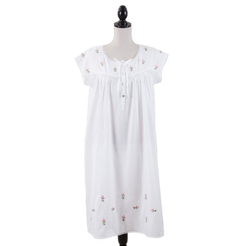 Saro Lifestyle Embroidered Nightgown : Target