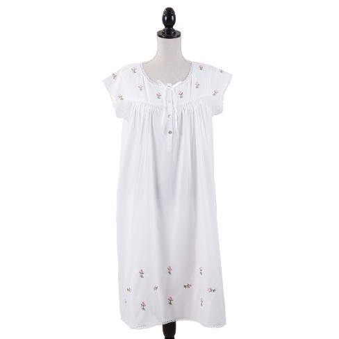 Saro Lifestyle Embroidered Nightgown Target