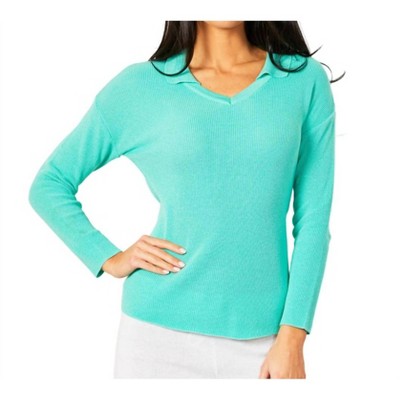 Women's Collared V-Neck Top - Angel Apparel