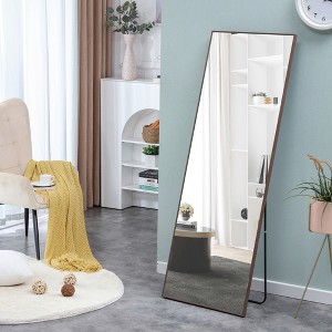 LOVMOR Modern Full Length Mirror, Full Body Mirror, Free Standing or Leaning or Wall-Mounted Mirror for Living Room, Bedroom - 1 of 4