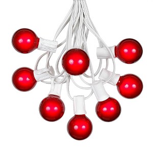 Novelty Lights 100 Feet G40 Globe Outdoor Patio String Lights, White Wire - 1 of 4