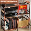 MOEPISY Record Player Stand, 3-Tier Record Player Table with Vinyl Record Holder Up to 300 Albums - 2 of 4