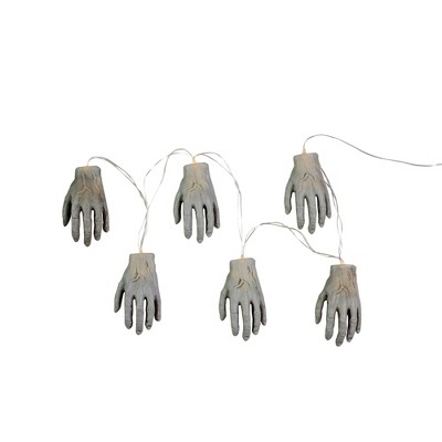 Northlight Set of 6 Skeleton Hands Halloween Light Set