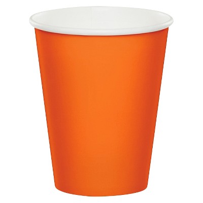Fully Orange 40 Count Halloween Disposable Cups Tableware 16 oz Party Cups Perfect Halloween Party Cups