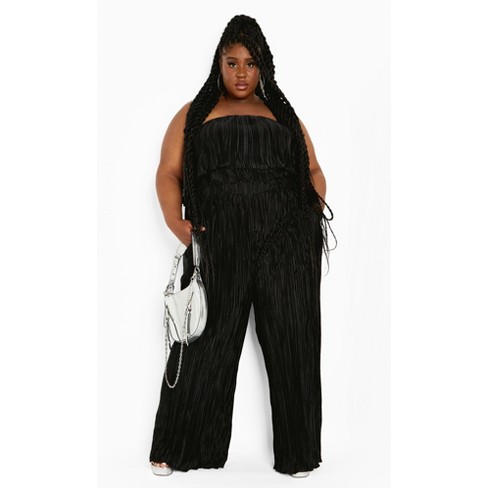 Women's Plus Size Hailee Jumpsuit - black |   CITY CHIC - image 1 of 4