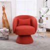 Swivel Accent Chair Armchair, Round Barrel Chair in Fabric for Living Room Bedroom - 4 of 4