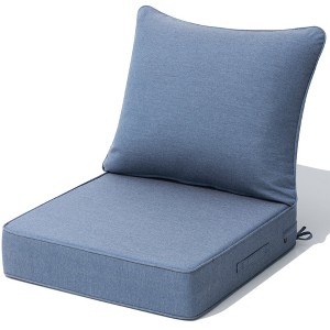 Crestlive Products 24 x 24 inch Sunbrella Outdoor Deep Seat Cushion Water-Repellent & Fade-Resistant Patio Chair Cushion - 1 of 4