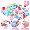 Joyfy 12/30 Packs Valentine’s Day Gift Card with Pop Keychain, Stress Relief Fidget Toys for Kids Valentine's Party Favors and Classroom Exchange Gift - 4 of 4
