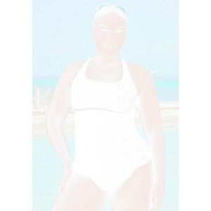 Swimsuits for All Chlorine Resistant Square Neck Contrast Trim Tankini Top (Plus Sizes Available) - 1 of 4