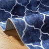 Machine Washable Area Rug with Rubber Backing - Boho Geometric Low Pile Rug, Foldable for Living Room, Bedroom, Guest Room - 4 of 4