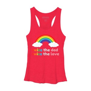 Adult Design By Humans Rainbow Twice The Dad & Love By Racerback Tank Top - 1 of 2