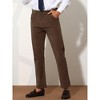 Lars Amadeus Men's Slim Straight Flat Front Work Office Corduroy Trousers - 2 of 4
