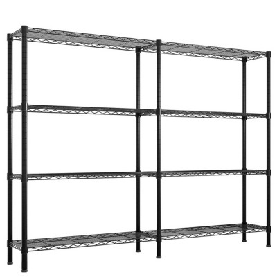 Syemin Utility Storage Shelves 5-Layer Metal Storage Rack, Garage Shelves, Adjustable Height Garage Shelving Storage, Black, 57.87"*13.78"*59"