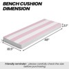 Crestlive Products Outdoor Bench Cushion with Ties Water Resistant Fabric Durable Thicken Memory Foam for Loveseat Couch Porch Swing - 2 of 4