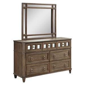 Kayleigh Chest & Mirror Set Rustic Oak - ioHOMES, Brown