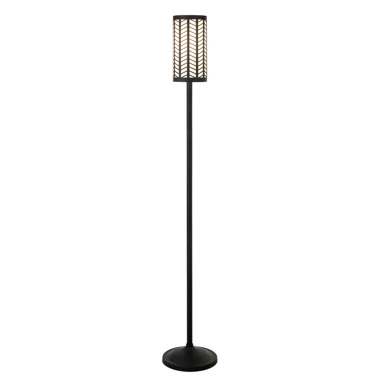 Hampton &#38; Thyme 63.5&#34; Tall Floor Lamp with Metal Shade Blackened Bronze, 4 of 11
