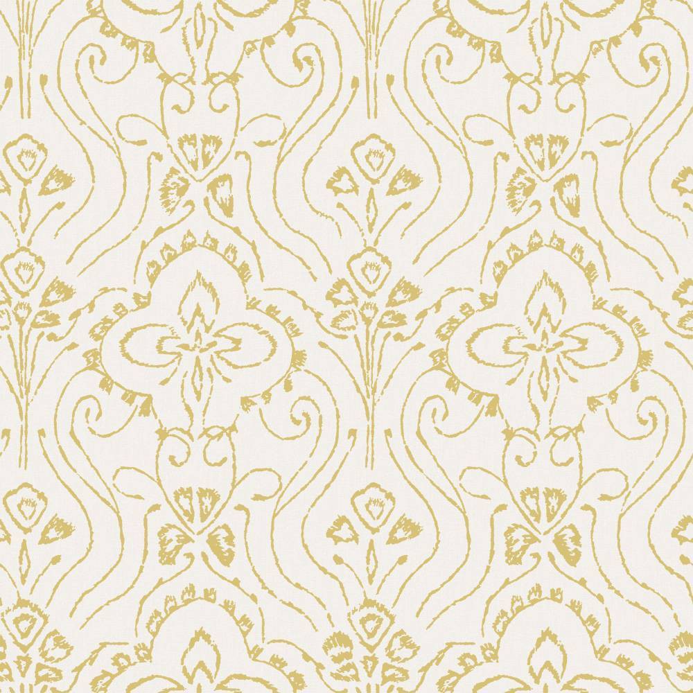 Tempaper & Co. 28 sq ft Pacific Wave Peel and Stick Wallpaper Sundance Yellow