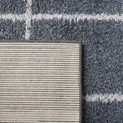 Norway 4' x 6' Gray Synthetic Shag Area Rug