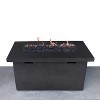 25" H x 42" W Fiber Reinforced Concrete Outdoor Fire Pit Table with Push-Button Ignition - 3 of 4
