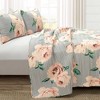 Lush Décor Mira Vintage Floral Reversible Oversized Quilt Set Dusty Rose/Black - 2 of 4