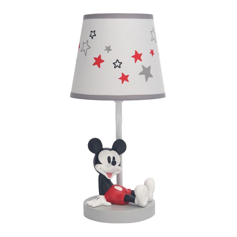 Lambs & Ivy Disney Baby Magical Mickey Mouse Lamp with Shade and Bulb - Gray, 1 of 5