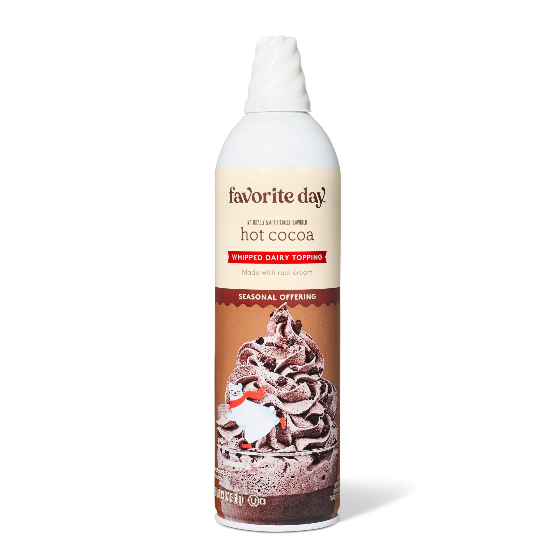 Holiday Hot Cocoa Whipped Dairy Topping - 13oz - Favorite Day™