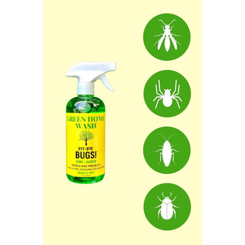 Green Home Wash Bye-Bye Bugs Home + Garden Miracle Mint Insecticide 16oz, 2 of 3
