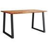 vidaXL Dining Table with Live Edge 55.1 in.x31.5 in.x29.5 in. Solid Wood Acacia - 2 of 4