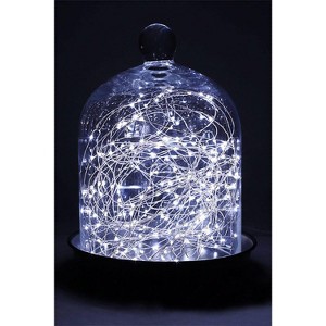 Perfect Holiday 40 LED Silver Copper Fairy Lights with Timer White - 1 of 3