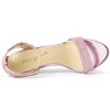 Allegra K Women's Glitter Open Toe Ankle Buckle Strap Stiletto High Heel Sandals - 4 of 4