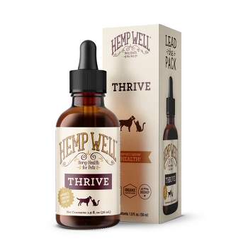 Hemp Well Thrive Oil for Dogs and Cats Everyday Health - Healthy Skin and Coat
