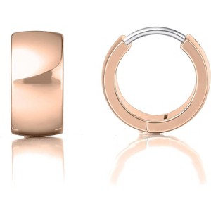 Limerencia Hypoallergenic Implant Grade Titanium G136 Hoop Chunky Earrings,Wide Thick Huggie Earrings G23 for Women Sensitive Ears - 1 of 4