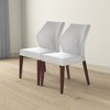 Luca Light Grey Fabric Dining Chair (Set Of 2) - 2 of 4